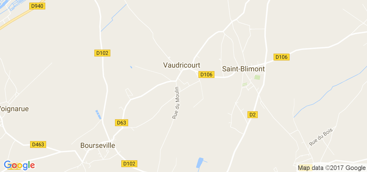 map de la ville de Vaudricourt