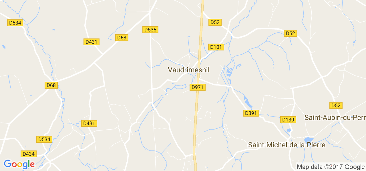 map de la ville de Vaudrimesnil