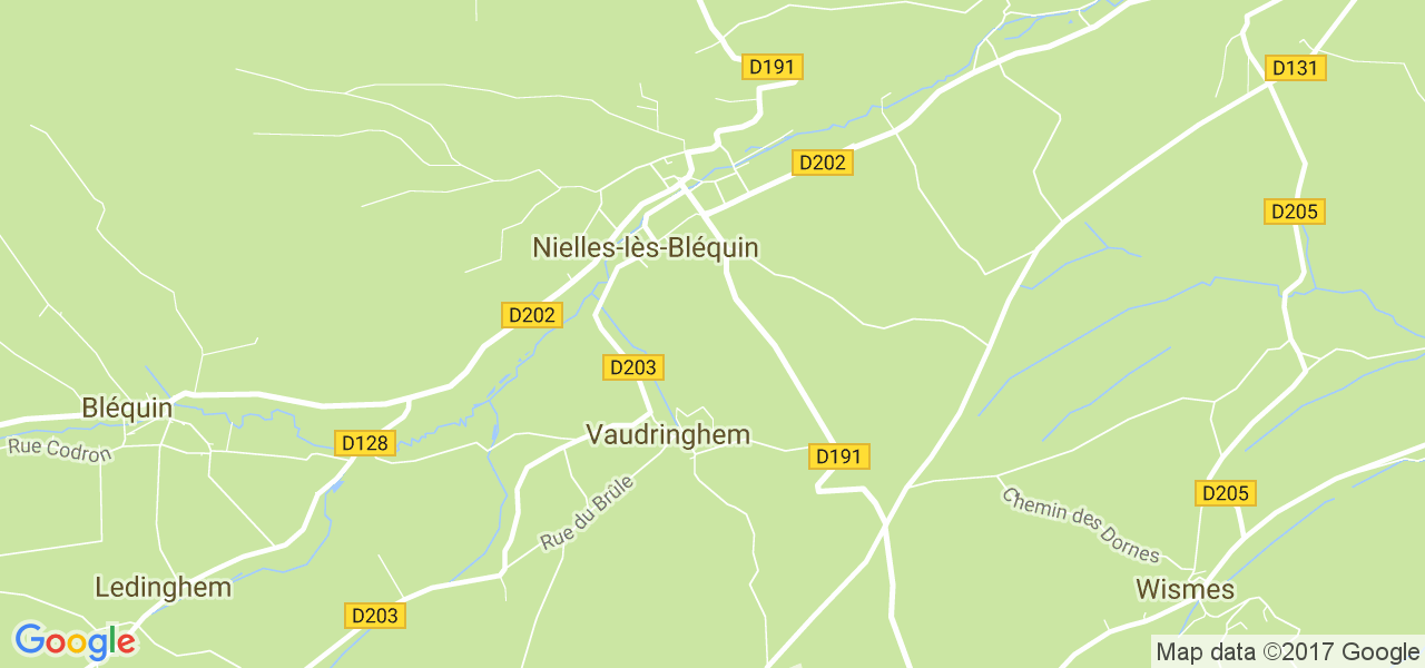 map de la ville de Vaudringhem