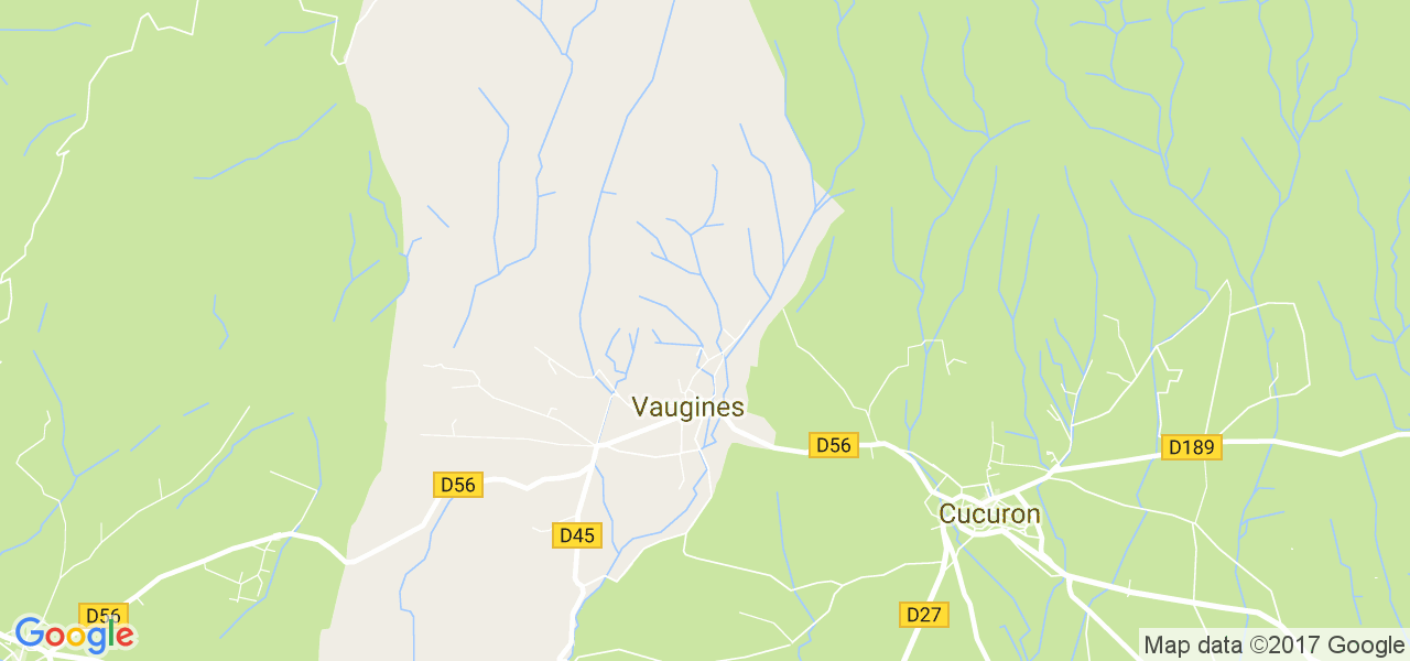 map de la ville de Vaugines