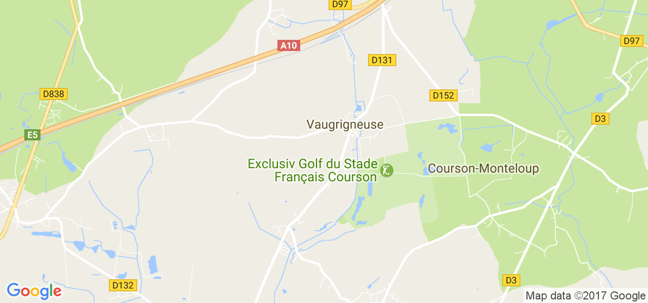 map de la ville de Vaugrigneuse