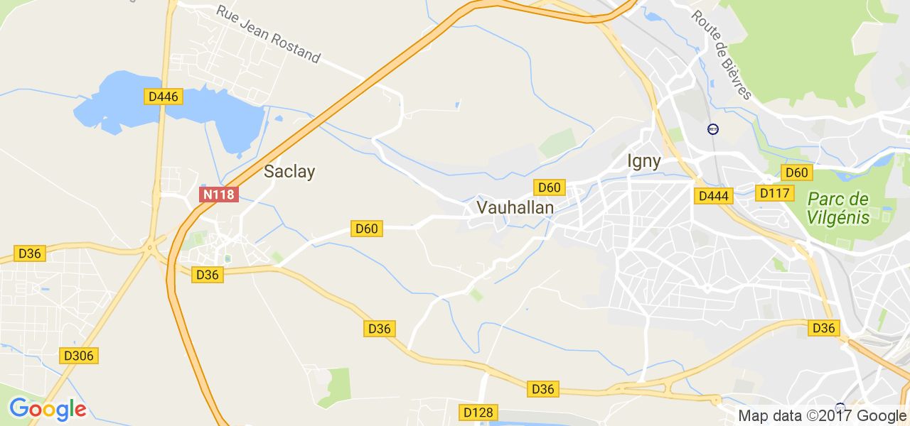 map de la ville de Vauhallan