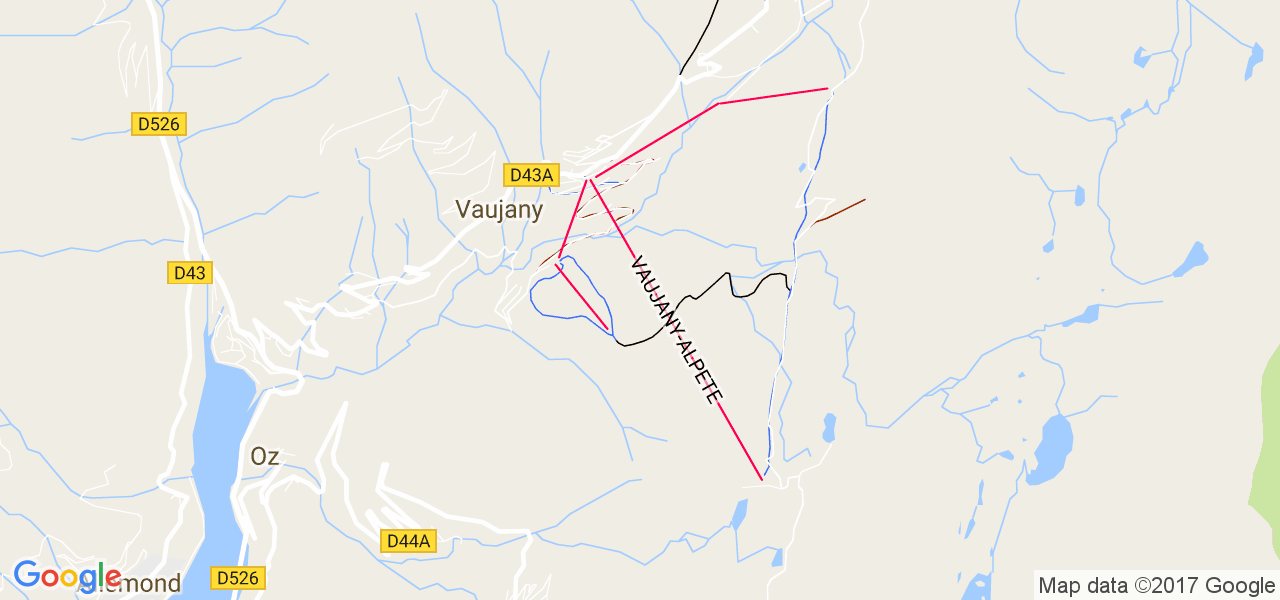 map de la ville de Vaujany