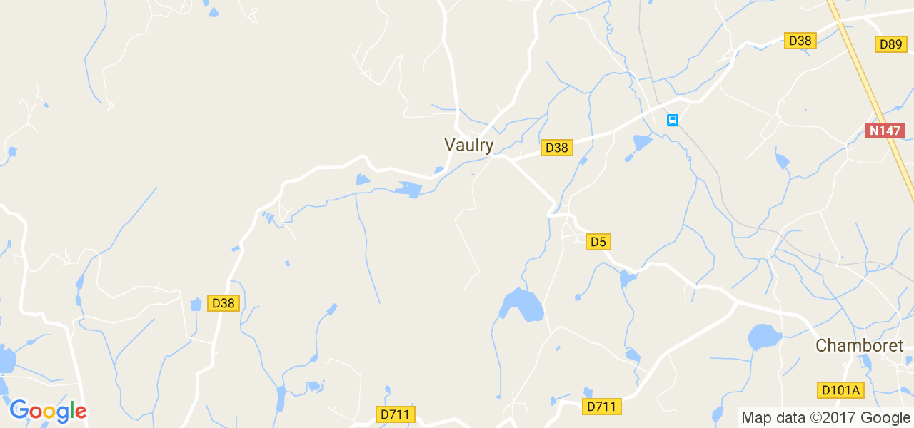 map de la ville de Vaulry