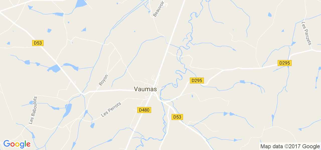 map de la ville de Vaumas