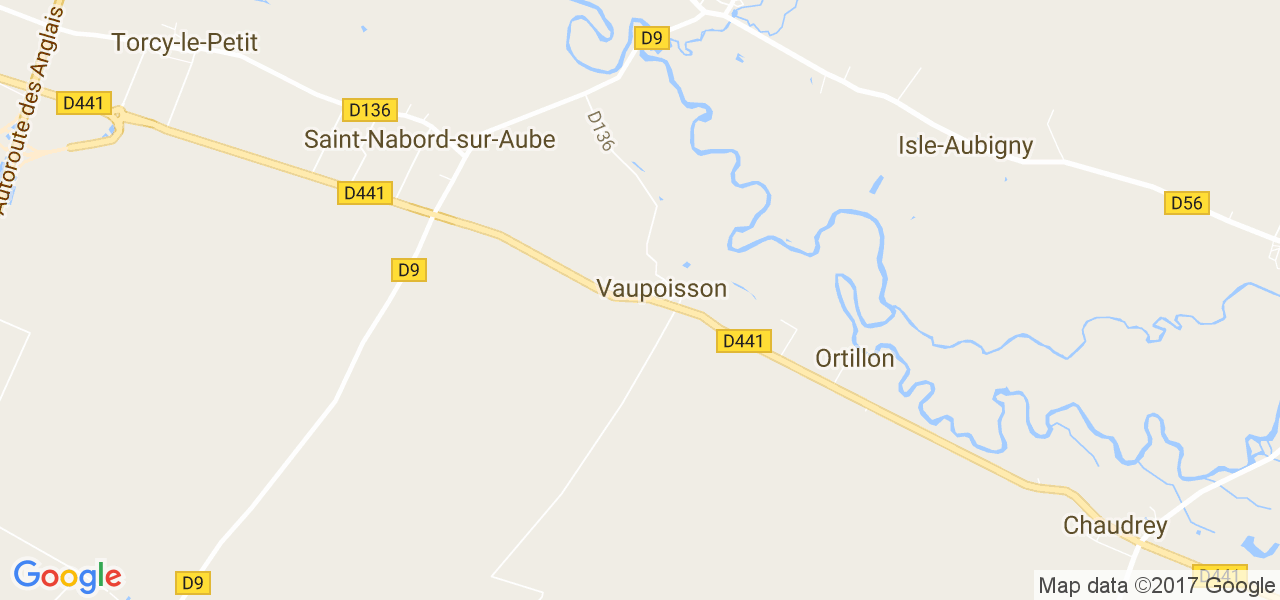 map de la ville de Vaupoisson