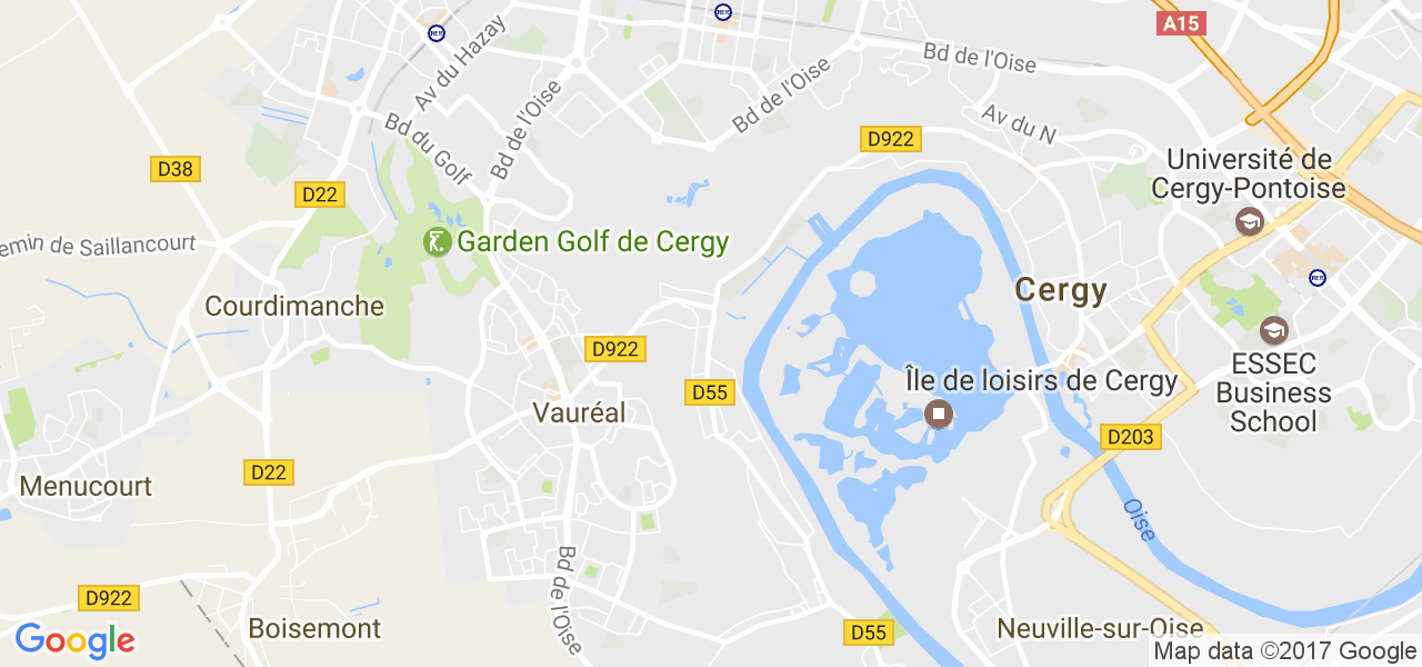 map de la ville de Vauréal