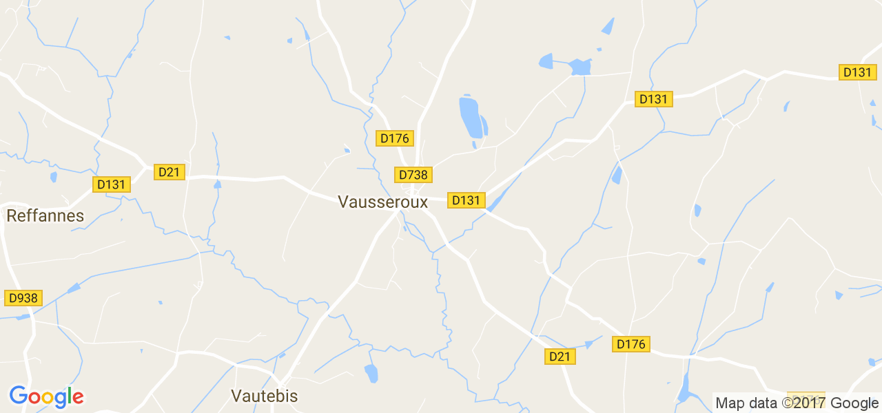 map de la ville de Vausseroux