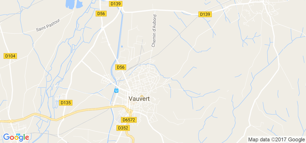 map de la ville de Vauvert