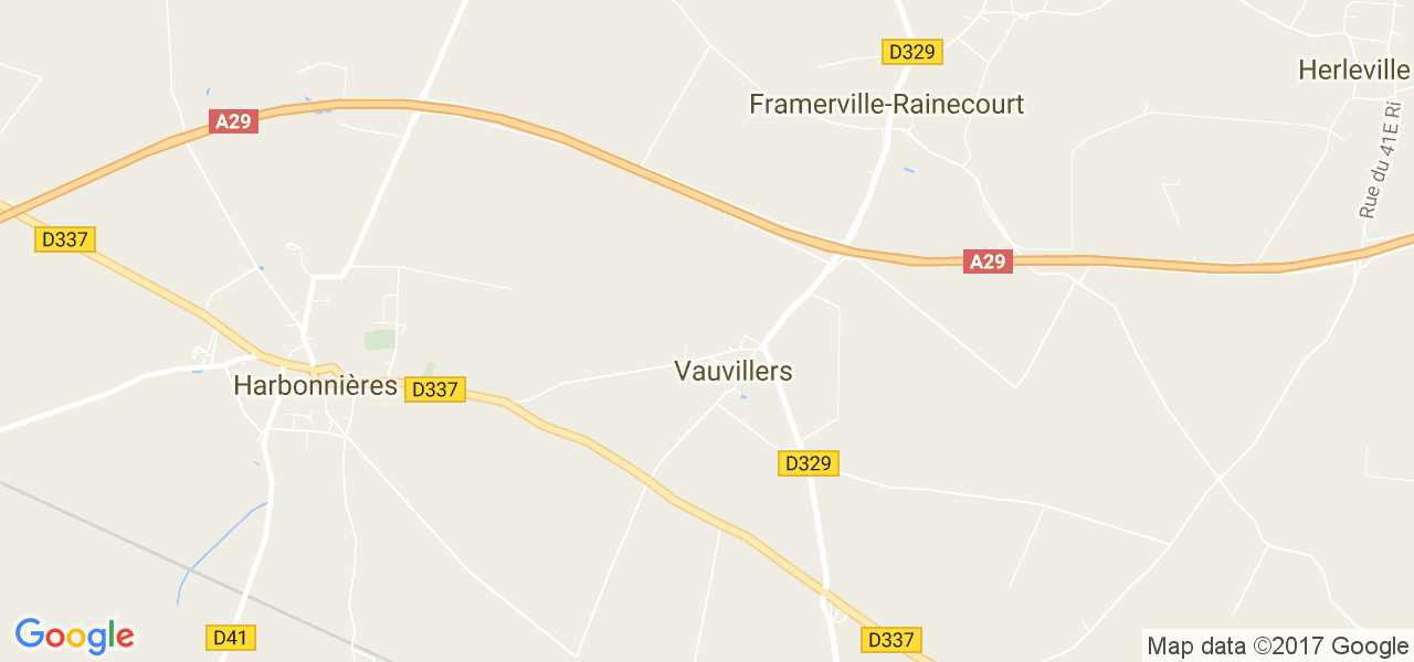 map de la ville de Vauvillers