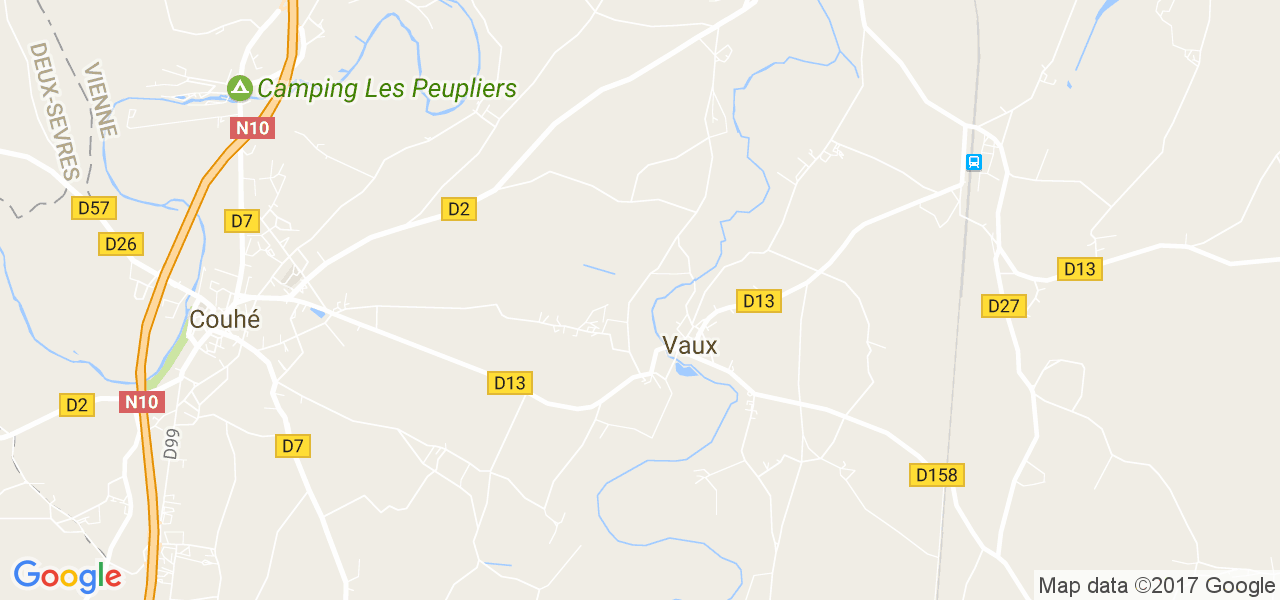 map de la ville de Vaux