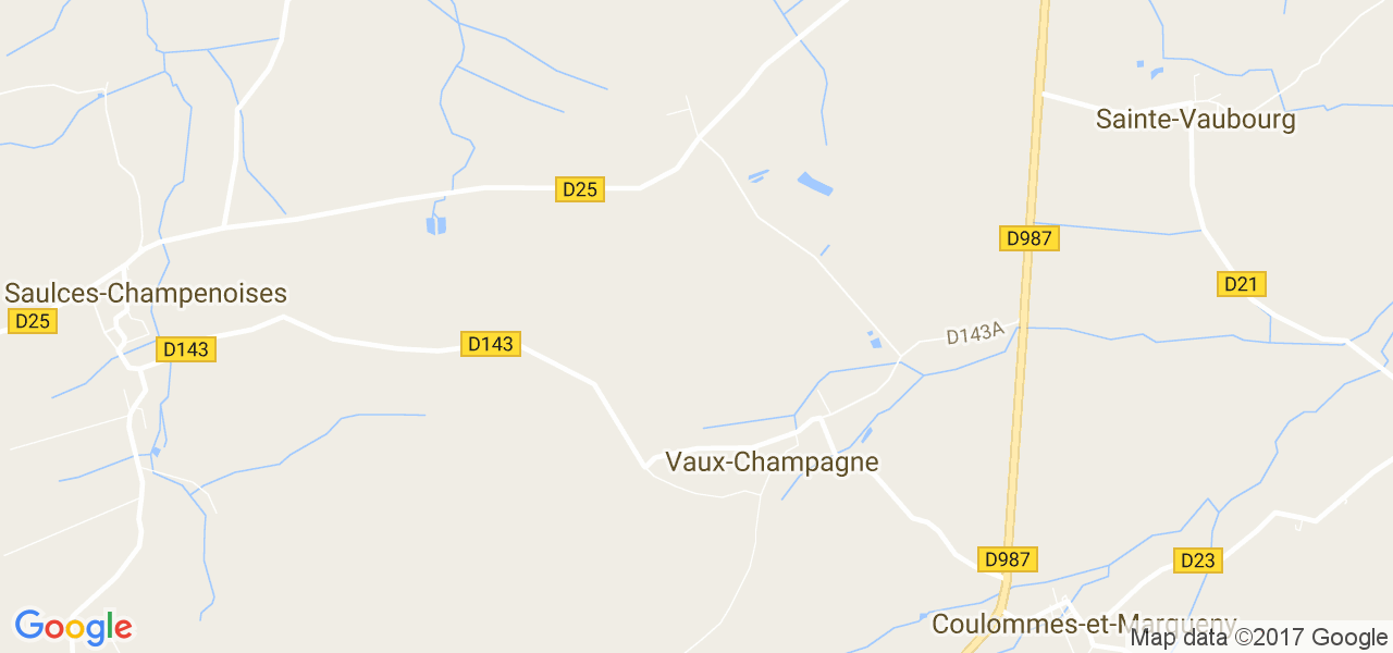 map de la ville de Vaux-Champagne