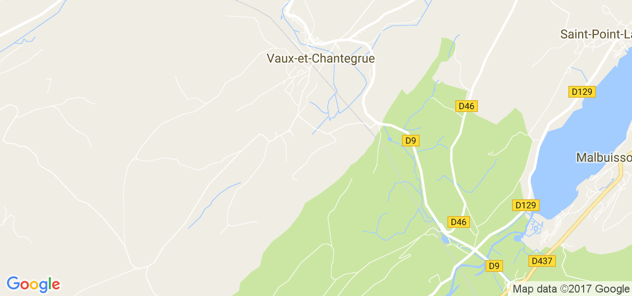 map de la ville de Vaux-et-Chantegrue