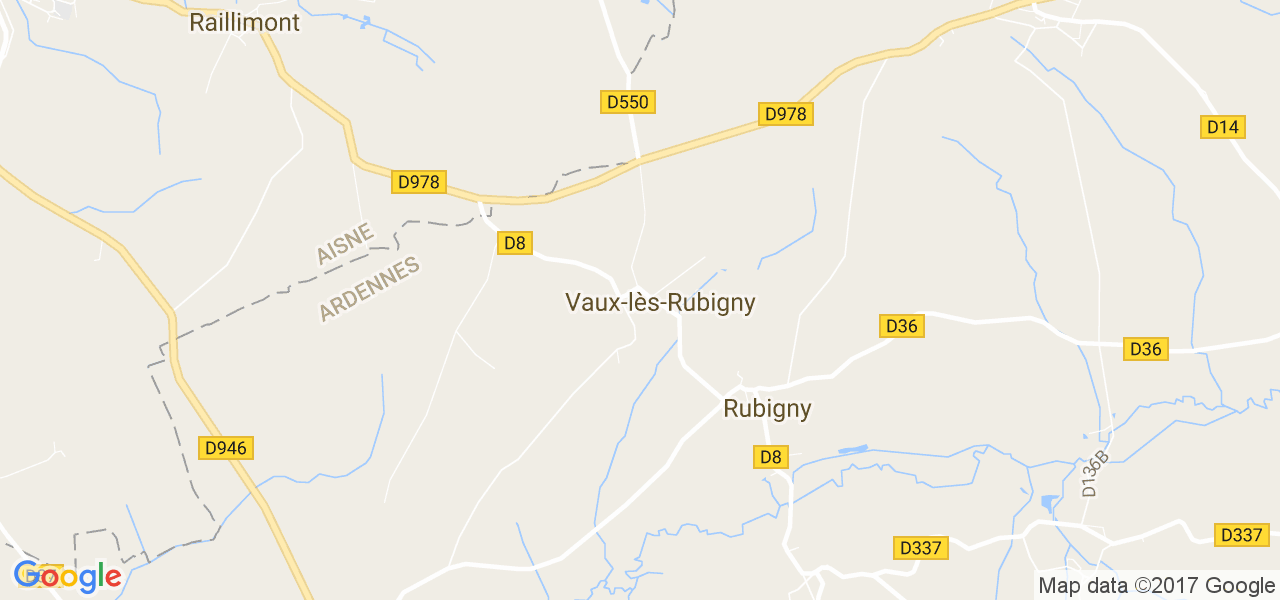 map de la ville de Vaux-lès-Rubigny