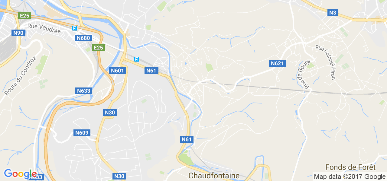 map de la ville de Vaux-Sous-Chèvremont