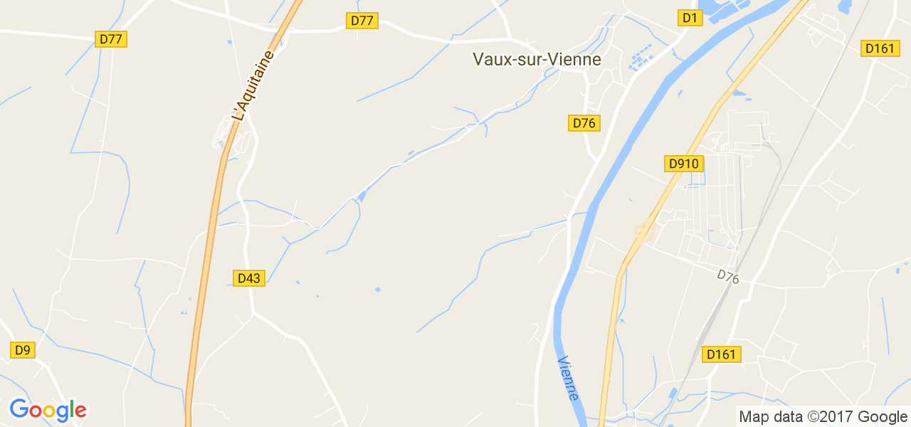 map de la ville de Vaux-sur-Vienne