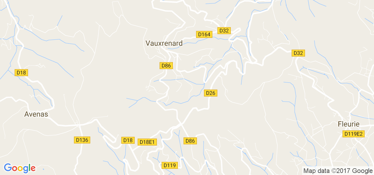 map de la ville de Vauxrenard