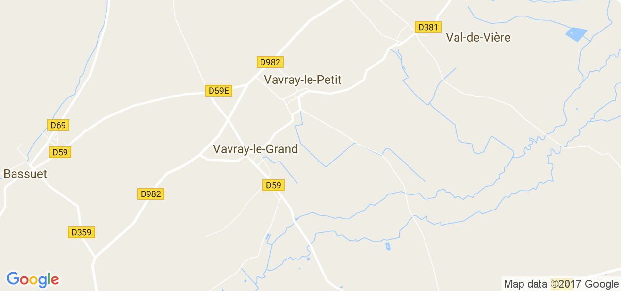 map de la ville de Vavray-le-Grand