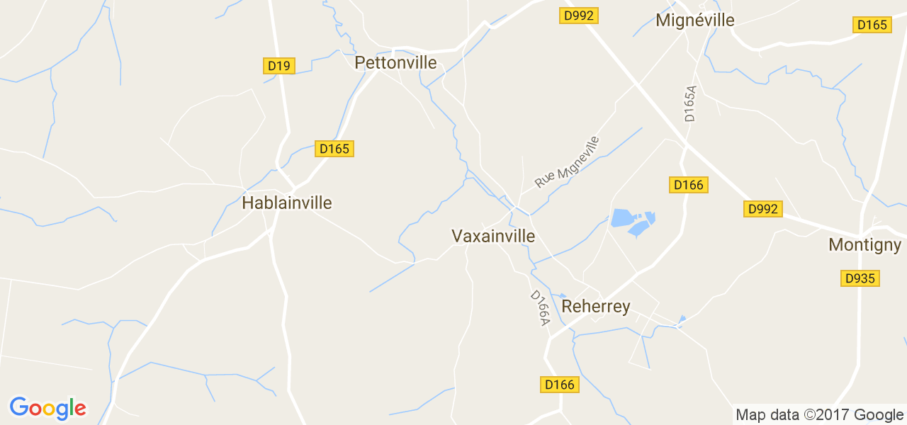 map de la ville de Vaxainville