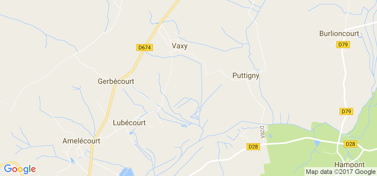 map de la ville de Vaxy