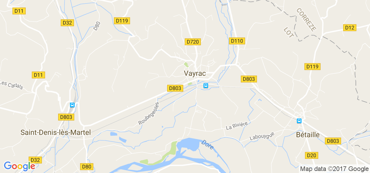 map de la ville de Vayrac