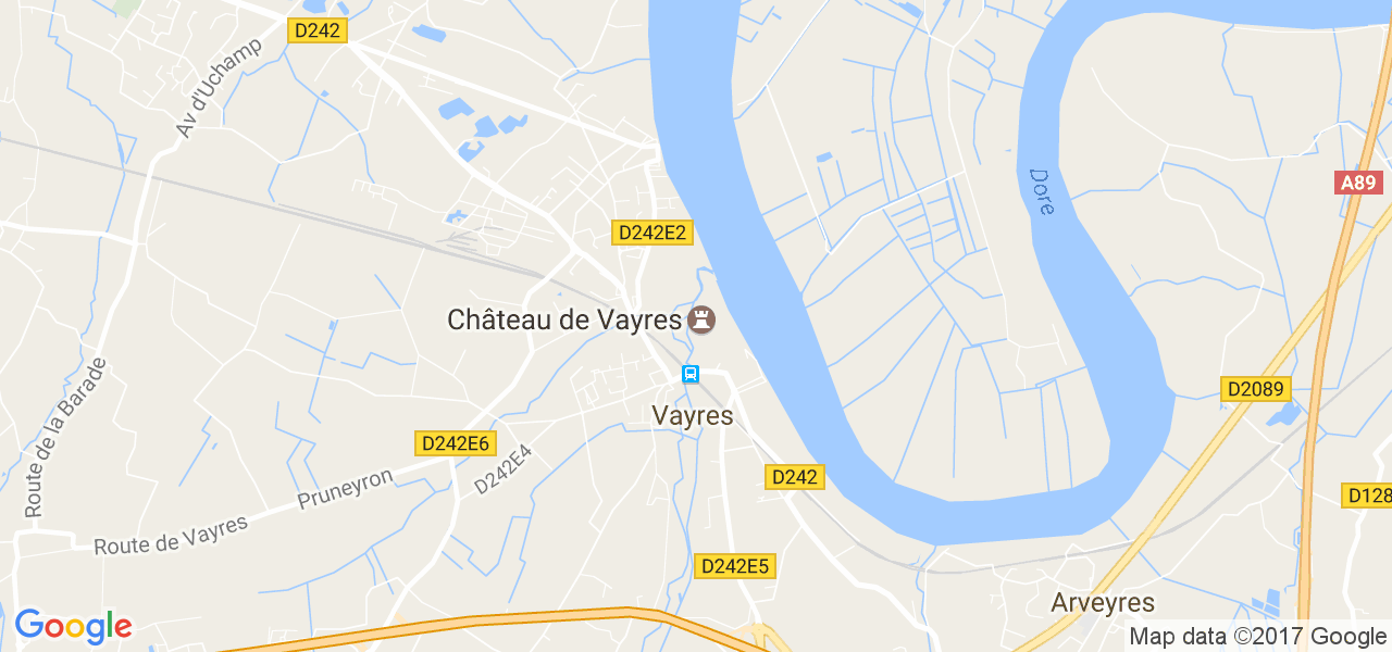 map de la ville de Vayres