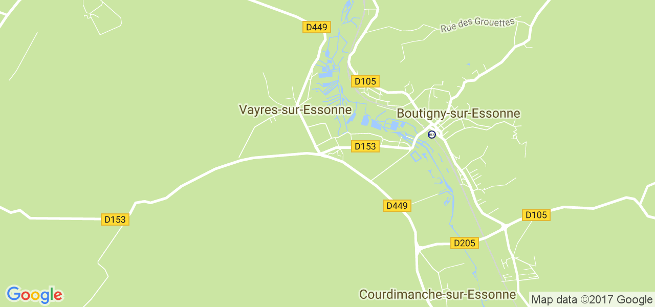 map de la ville de Vayres-sur-Essonne