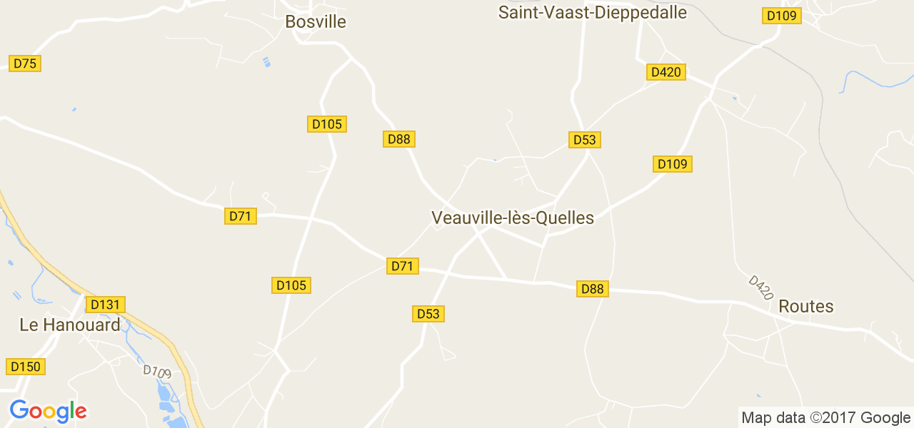 map de la ville de Veauville-lès-Quelles