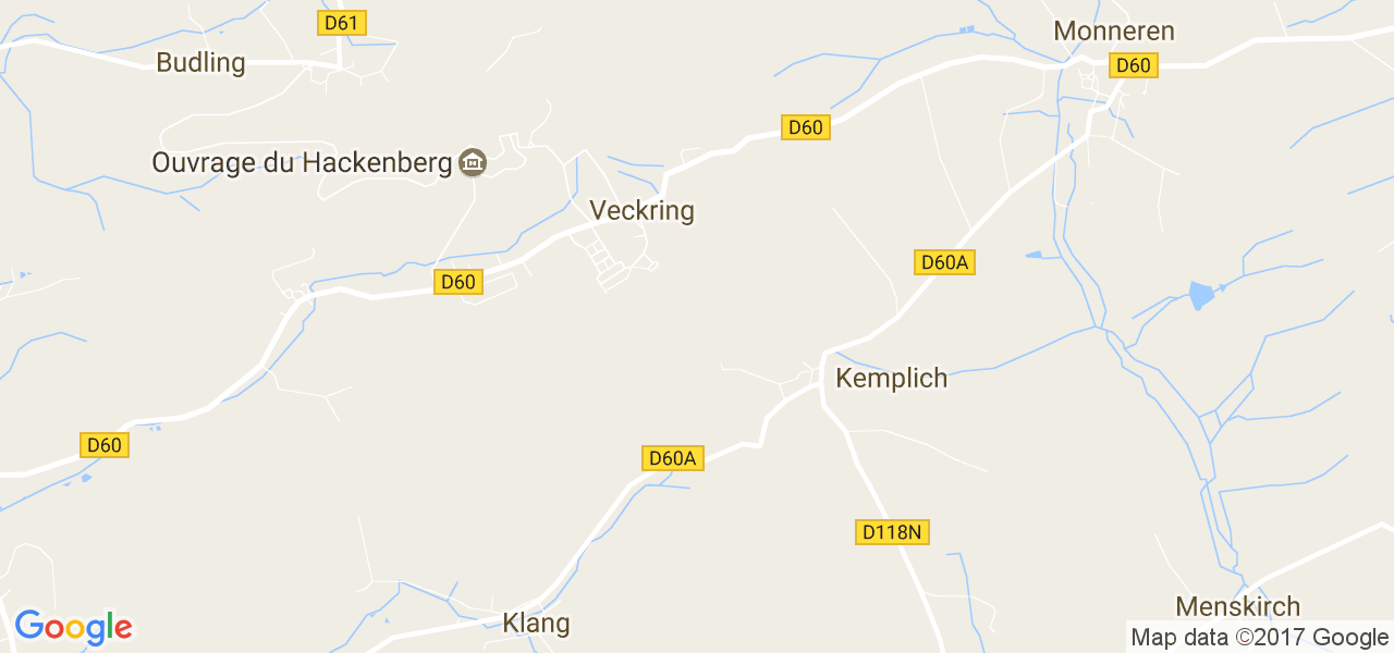 map de la ville de Veckring