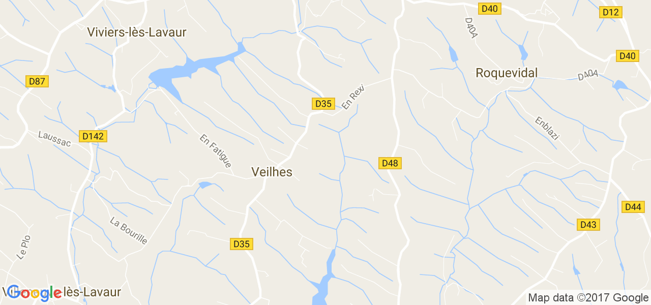 map de la ville de Veilhes