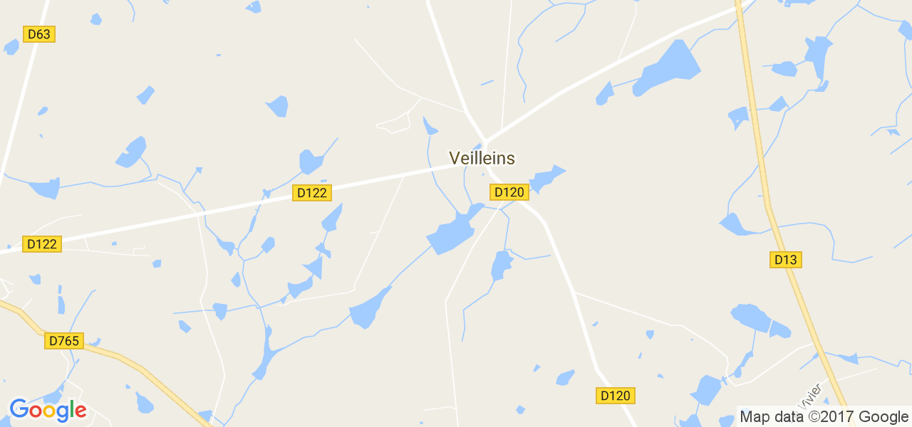 map de la ville de Veilleins