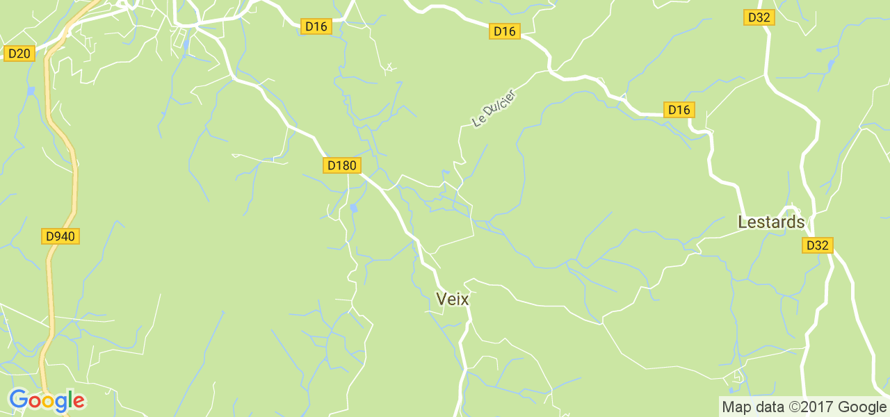 map de la ville de Veix