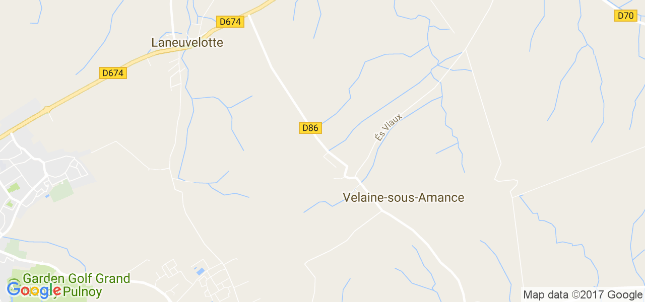 map de la ville de Velaine-sous-Amance