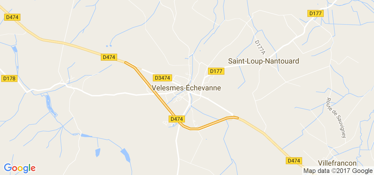 map de la ville de Velesmes-Échevanne