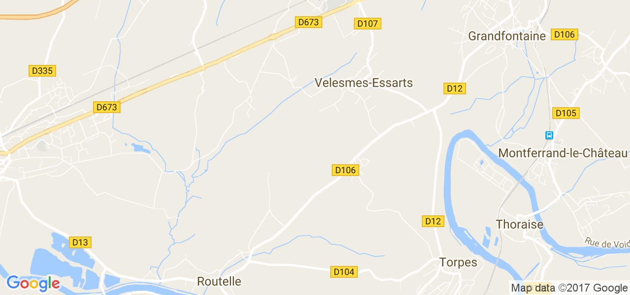 map de la ville de Velesmes-Essarts