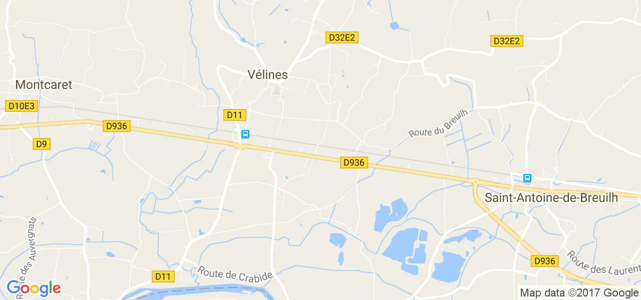 map de la ville de Vélines