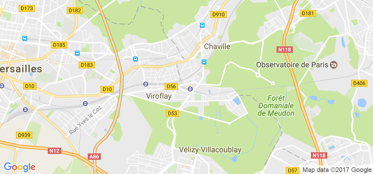 map de la ville de Vélizy-Villacoublay