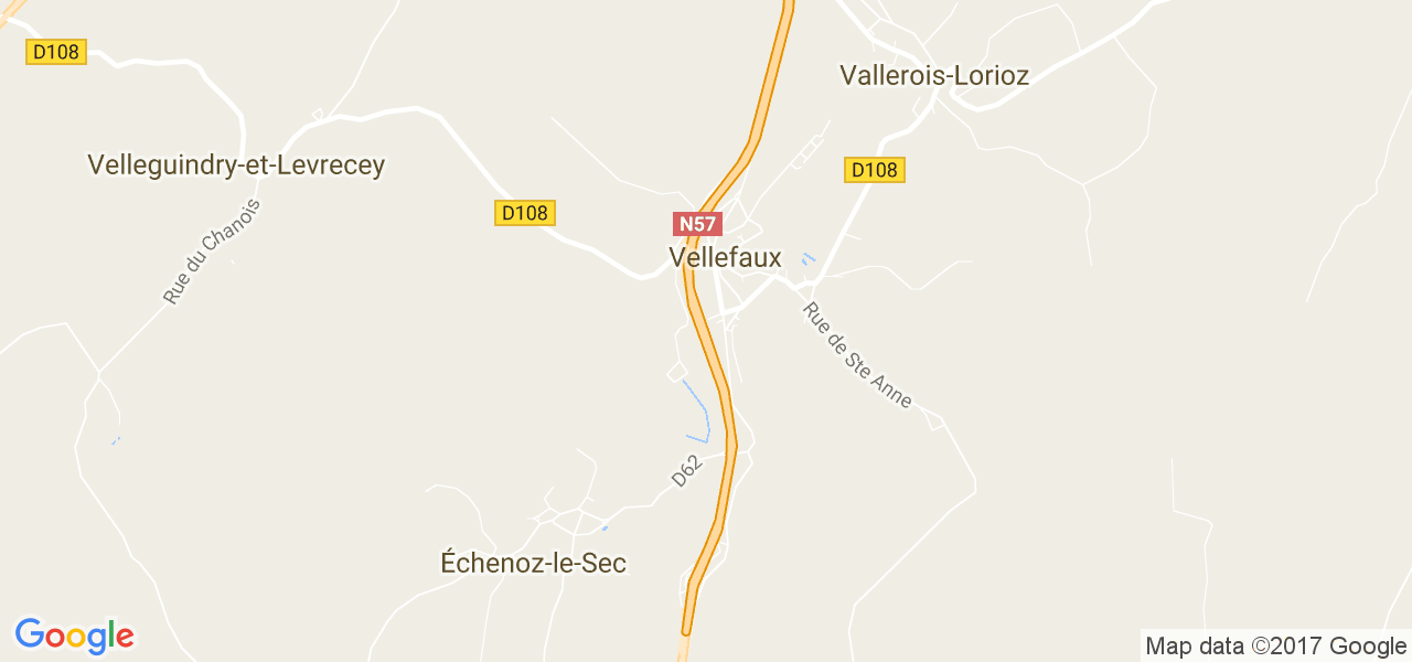 map de la ville de Vellefaux