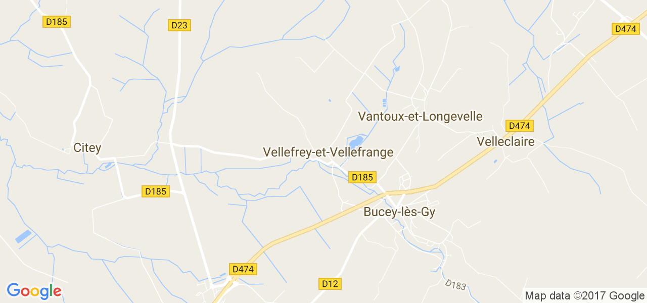 map de la ville de Vellefrey-et-Vellefrange