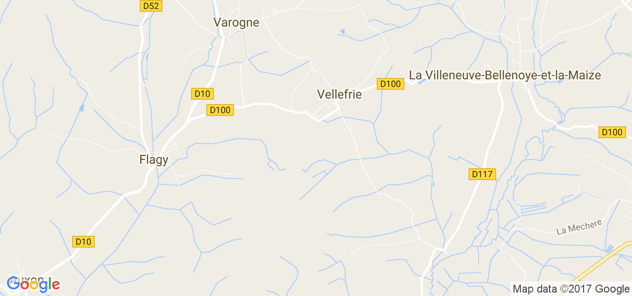 map de la ville de Vellefrie