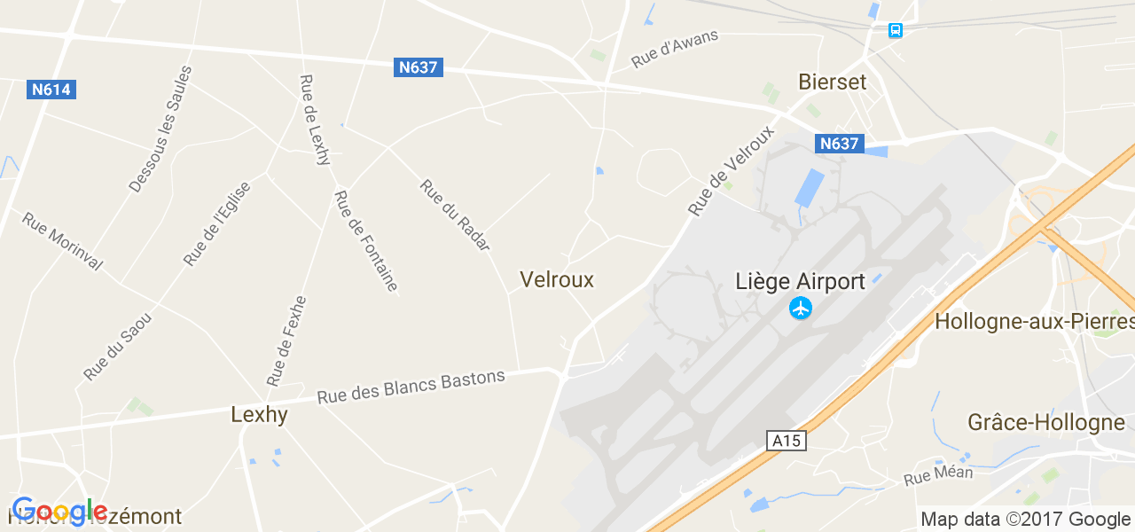 map de la ville de Velroux