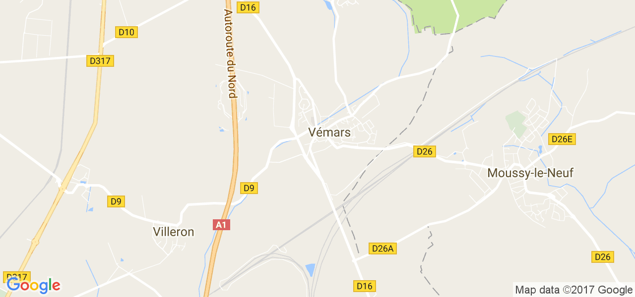 map de la ville de Vémars