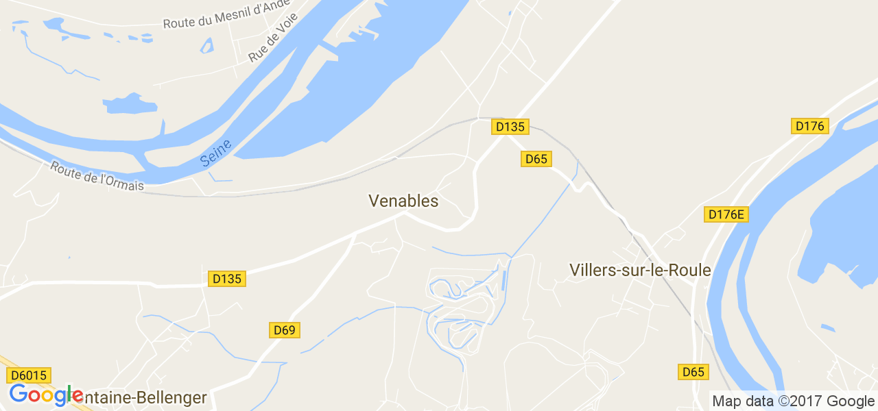 map de la ville de Venables