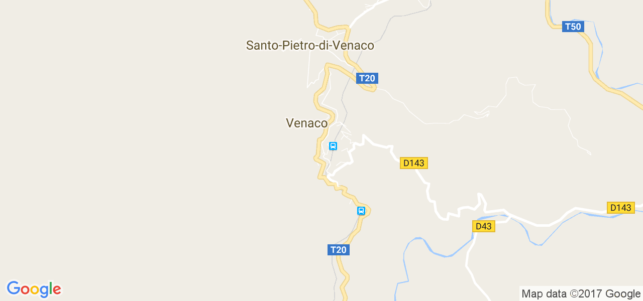 map de la ville de Venaco