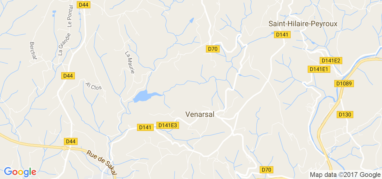 map de la ville de Venarsal