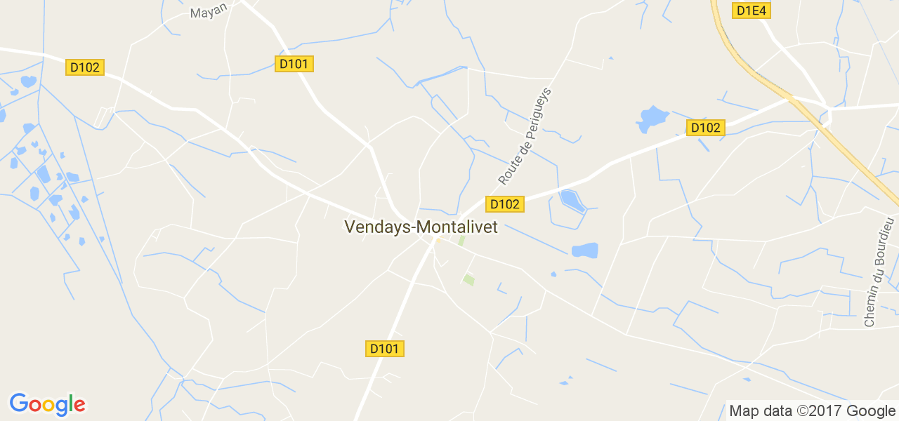 map de la ville de Vendays-Montalivet