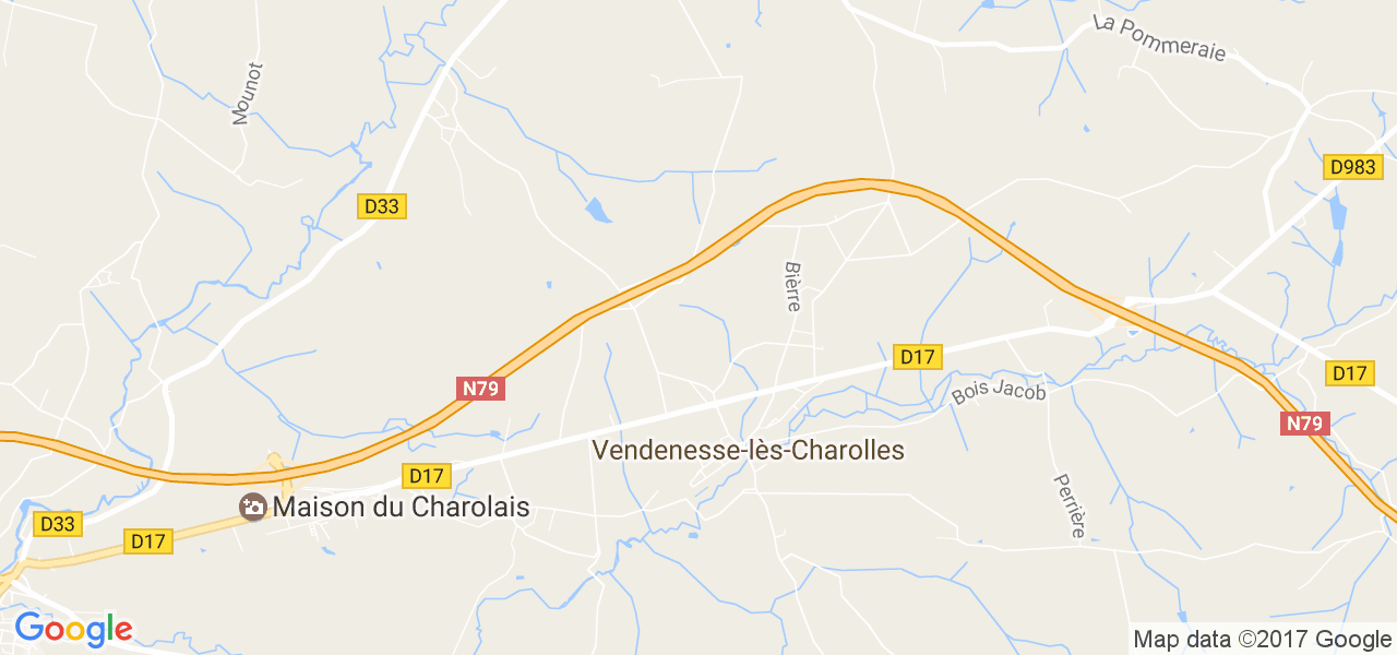 map de la ville de Vendenesse-lès-Charolles