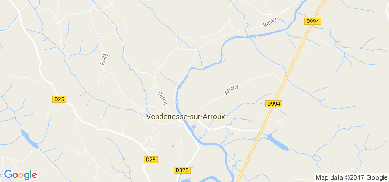 map de la ville de Vendenesse-sur-Arroux