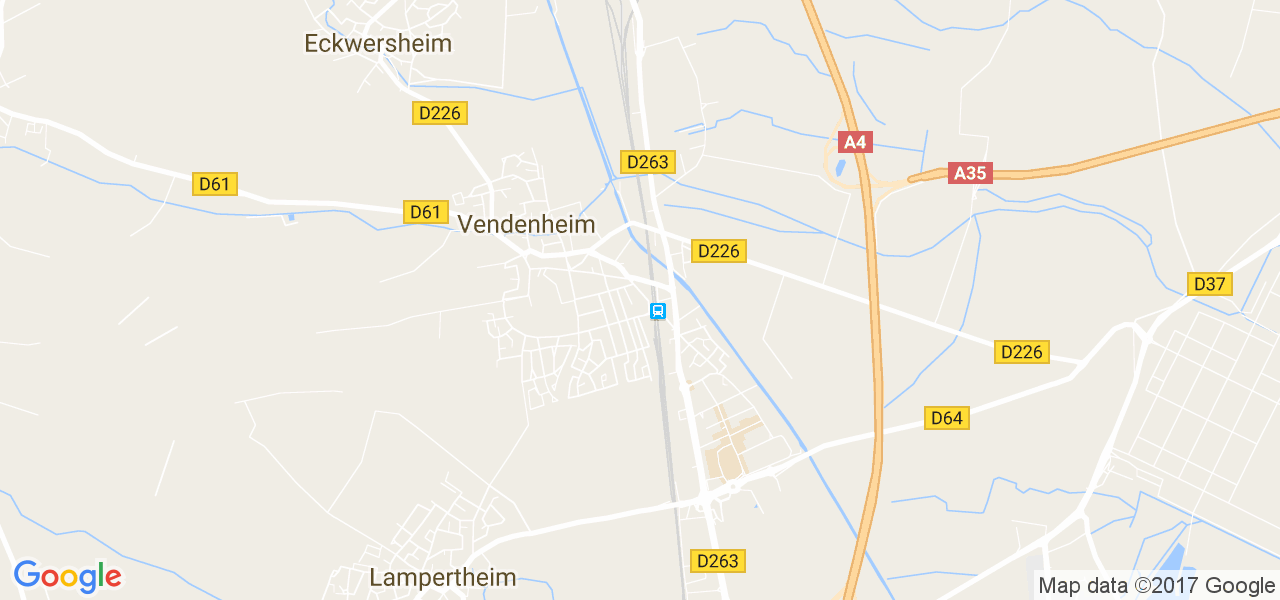 map de la ville de Vendenheim