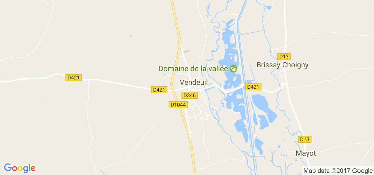 map de la ville de Vendeuil